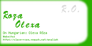 roza olexa business card