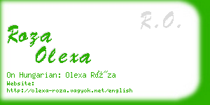 roza olexa business card